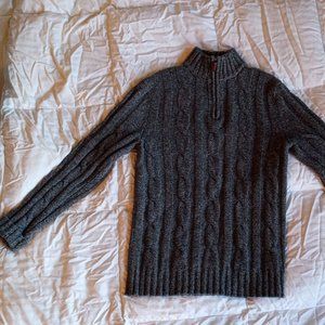 Bonobos Cable Knit Wool Gray Sweater Size M